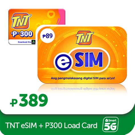 eSIM and Load Card TNT Carded eSIM + P300 Load Card .